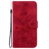 For Huawei Honor Series,nova Series,Mate Series,Y Series,P Series,Enjoy Series.Embossing Process Lily Flower Wallet Leather Flip Cover Case