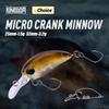 Kingdom Micro Crank Minnow Fishing Lure 1.5g/25mm 3.2g/32mm Floating Hard Bait ABS Fishing Tackle Artificial Hard Baits Crankbaits Tackle Wobblers