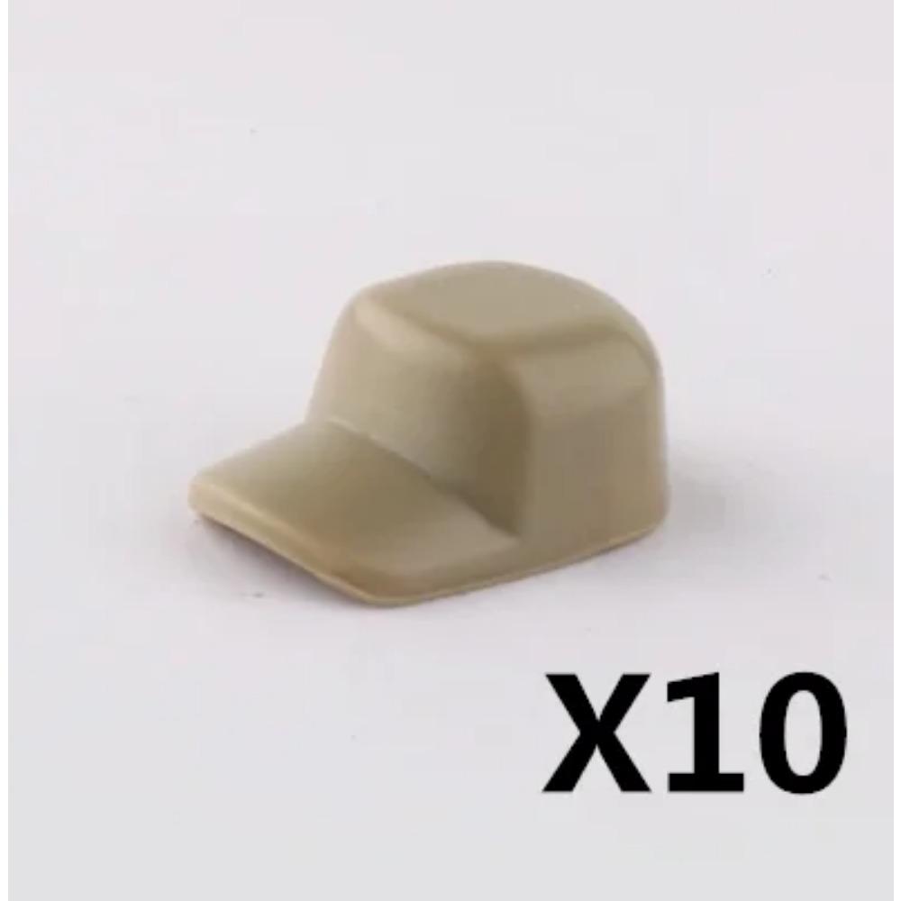 MOC Medieval Soldier Building Blocks King Beard Military Helmet Scarf Goggles Belt Cowboy Hat Duck Cap Mini Toys Brick Gift K042