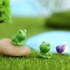 Mini Green Frog Figurines Garden Statues Adorable Appearance Vibrant Color Compact Size Frog Animal Model Toys