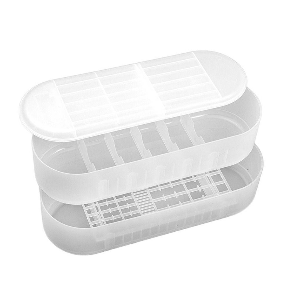 Semi-translucent Hard Battery Organizer Multi-layer Battery Button Cell Holder  Lithium Battery