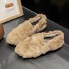 Модные меховые женские балетки, хлопковая обувь, модные леопардовые ботинки из короткого плюша, повседневные зимние туфли для платья 2025, дизайнерский бренд, Zapatos De Mujer
