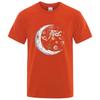 Summer Mens Tshirt 100 Cotton Casual Funny Astronaut Design Print Loose Oneck T Shirt for Men Short Sleeve Male Tshirt Tees