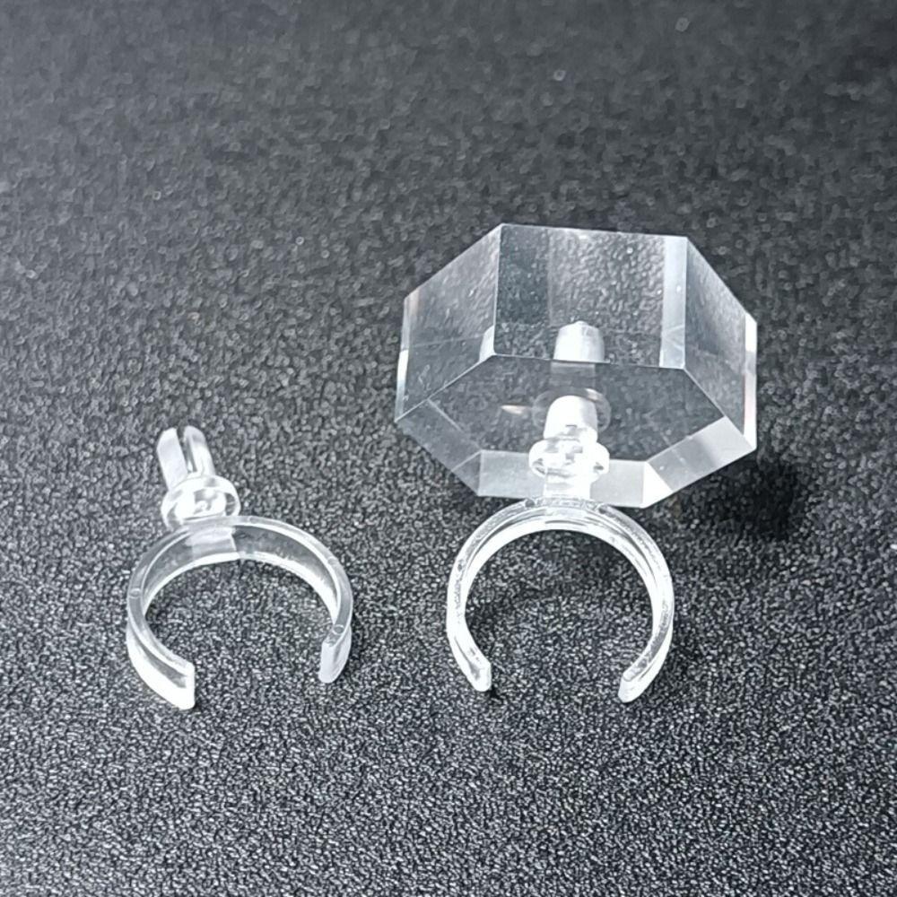 Геометрическая прозрачная акриловая подставка для колец, органайзер для ювелирных колец, держатель, витрины, реквизит для фотосъемки