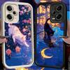 Ночная Луна Кошка Мечтательное Искусство Мягкий Чехол для Телефона для Xiaomi Redmi Note 15 14 13 12 11 Pro Plus 10S 11S 4G 11T 5G Оболочка Силиконовый Funda