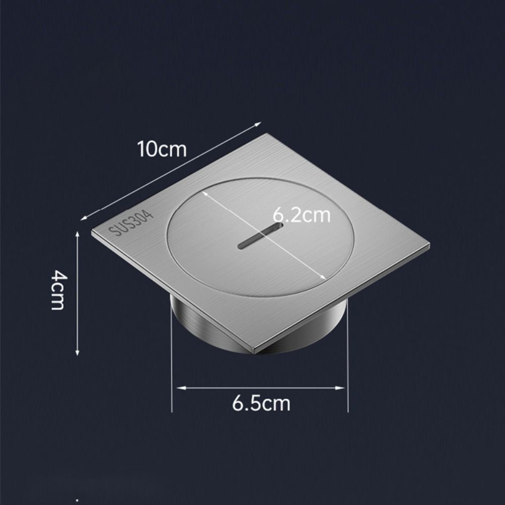 Heavy Duty Square Floor Clean Out 304 Stainless Steel 75/110 Plug Drainage Port with Cleaning Port Shower Floor Drain Bathroom