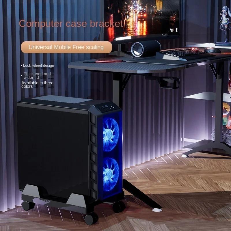 Кронштейн Роликовая подставка Настольная подставка Передвижная стойка для хоста Передвижная подставка для процессора Регулируемая подставка для компьютерной башни