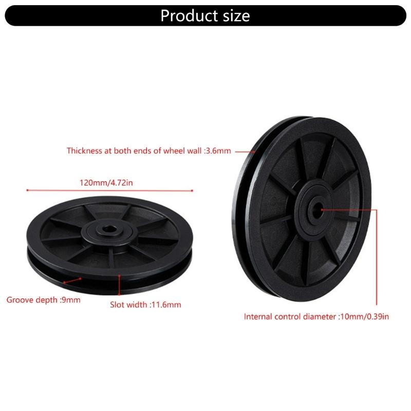 Wearproof Pulley Bearing Pulley Round Fitness Pulley Wheel Replacement Gym Cable Pulley Wheel Nylon Bearing Pulley Wheel