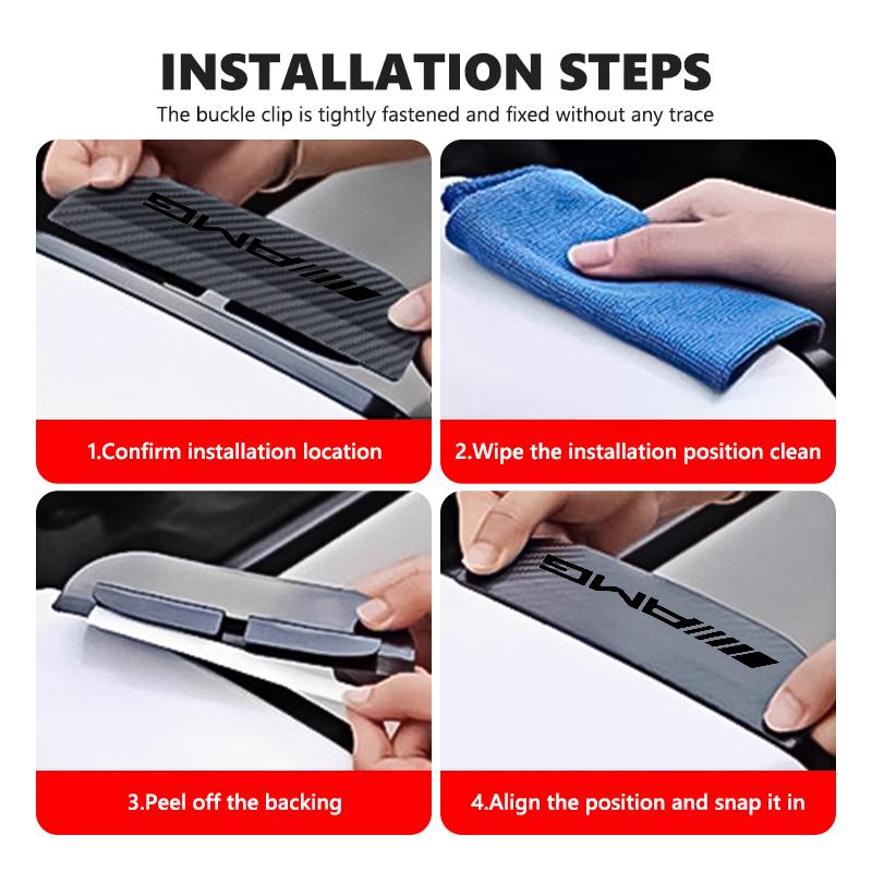 AATU1 Carbon Fiber Car Rear View Mirror Rain Eyebrow Shield Sun Visor Accessories For AMG Mercedes Benz GLC GLE GLK W190 W201 C180