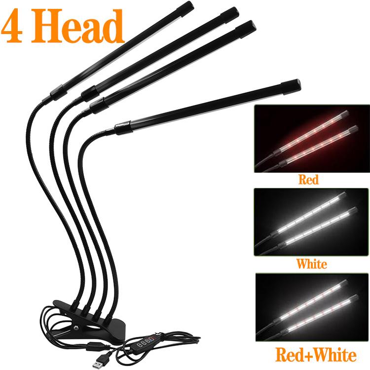 Светодиодная фитолампа для выращивания растений, фитолампа для комнатных растений с регулятором полного спектра, фитолампа для рассады цветов, фитолампа для дома