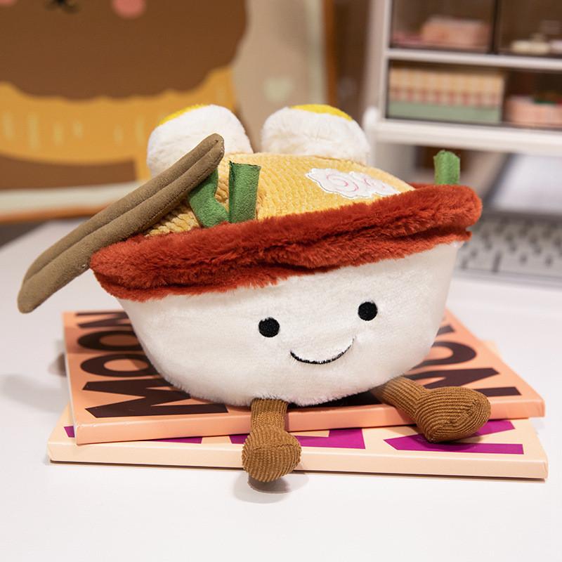 Unique Plush Toy 12cm Fun Ramen Noodle Shape Realistic And Creative Design