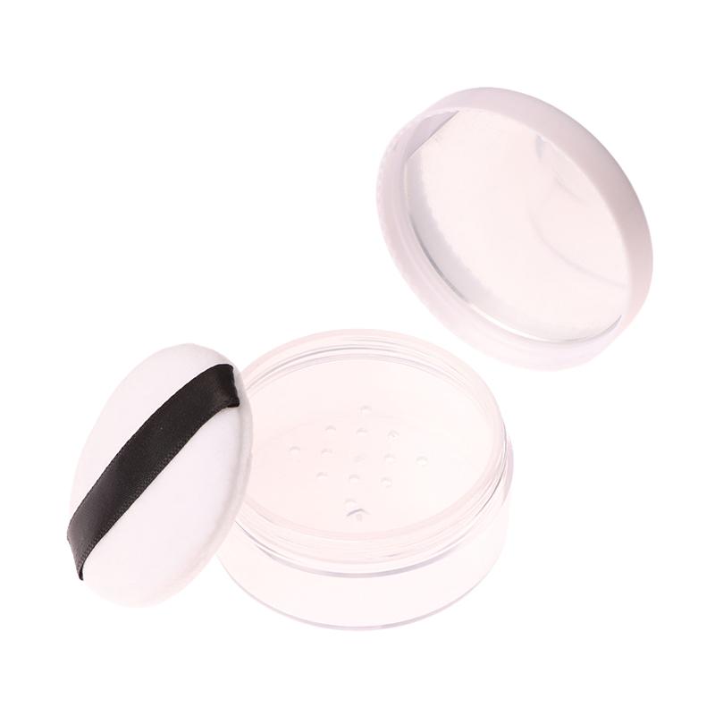 30 г пластиковая пустая банка для рассыпчатой пудры, коробка для макияжа, сито, контейнер, косметический горшок, портативная коробка для рассыпчатой пудры, многоразовый горшок