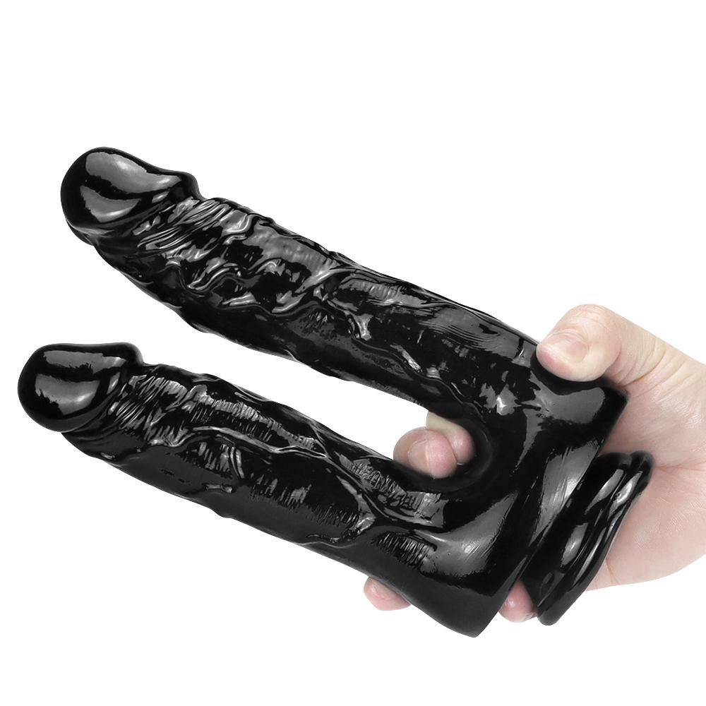 Double PVC Anal Plug Dildo Strap on Realistic Penis Dilator Adult Sex Toy Fisting