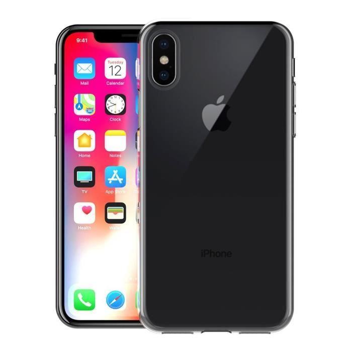 Coque - Phonillico® - iPhone XS - Silicone Souple - Ultra Fine - Transparent