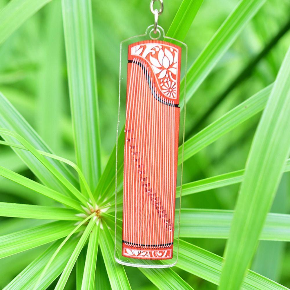 Cello Guitar Acrylic Keychain VIOLIN Electric Guitar Model Keyring Bag Pendant