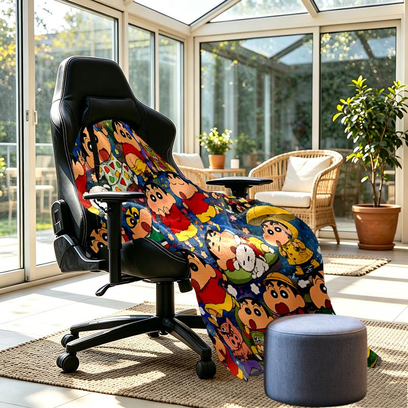 Crayon Shin Print Blanket - Soft & Comfortable, for Bedroom, Travel, Sofa, Home Decoration - Birthday Christmas Gift for Friend