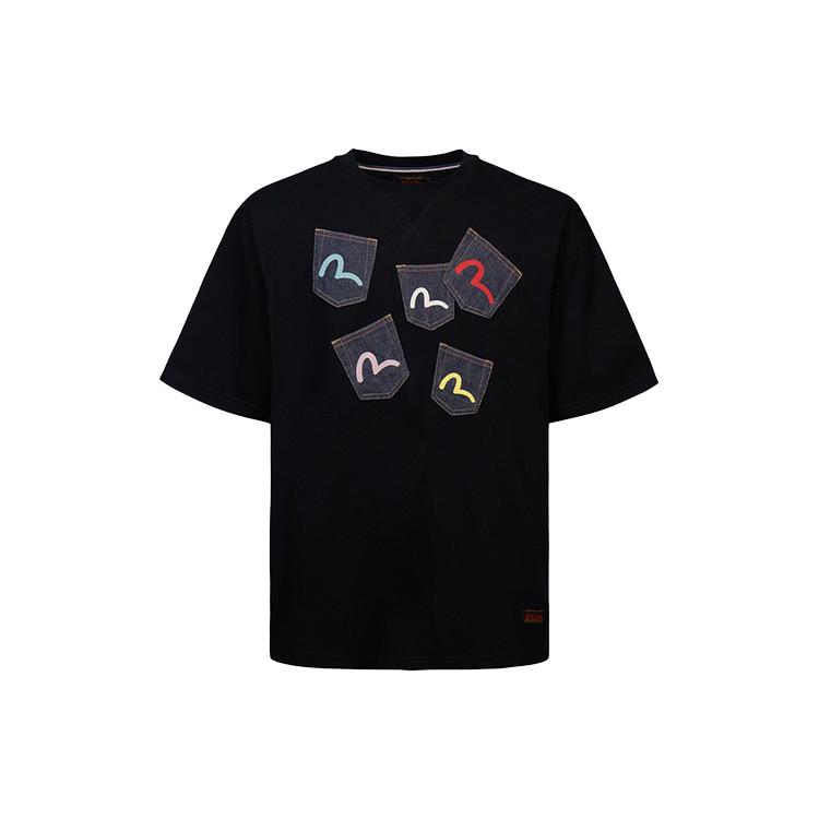 EVISU SS22 Drop Shoulder Sleeve T-Shirt Men's 2ESHTM2TS590LFCT