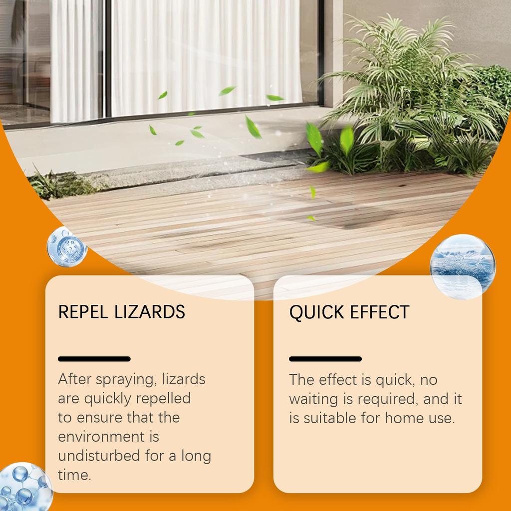 Средство от ящериц Легко отпугивает ящериц безопасно и эффективно для поддержания среды, свободной от гекконов, 100 мл,