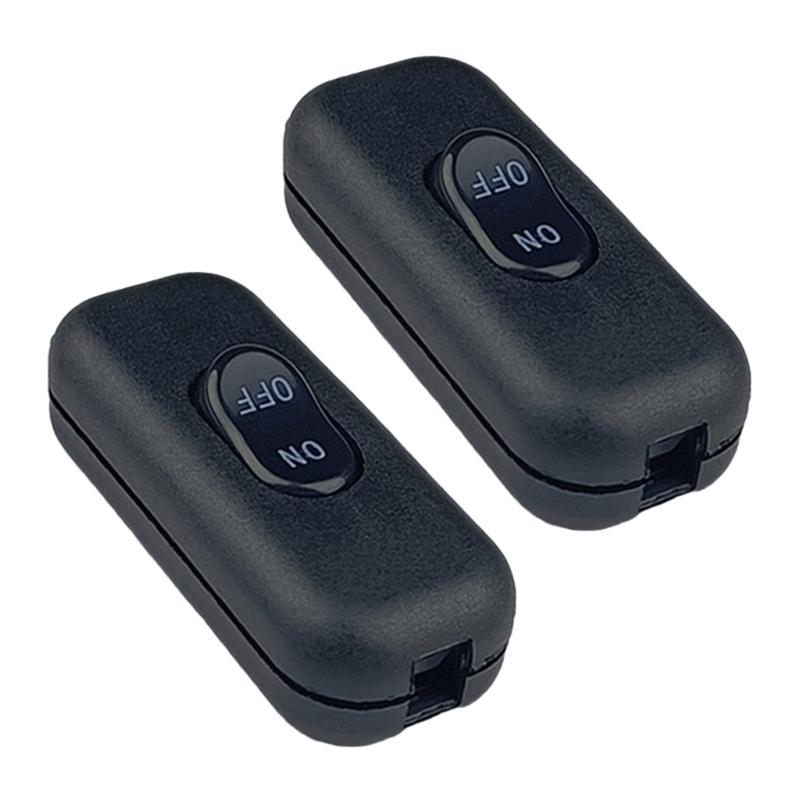 2Pieces Multipurpose Sturdy Lamp Switches 6A 250V Suitable Portable Accessory for All Electric Lighting Products