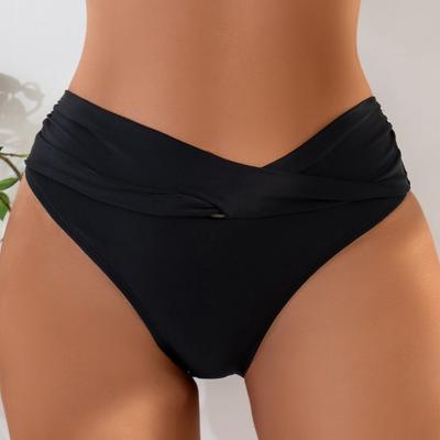 Новый однотонный сексуальный кинк купальник с перекрещенными лямками, плавки для купальника