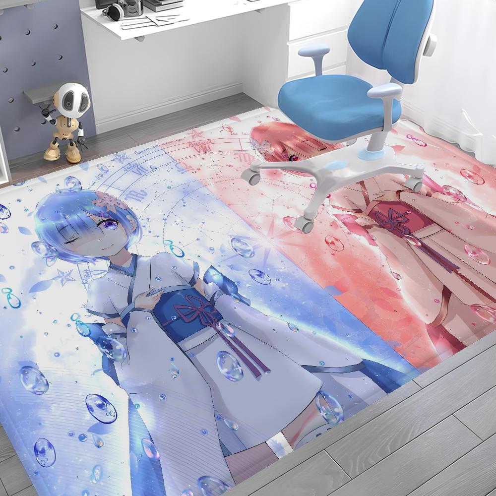 Коврик для комнаты аниме Re Zero Ретро Множественный выбор Ковер для гостиной Кухни Нескользящий Коврик Welcome