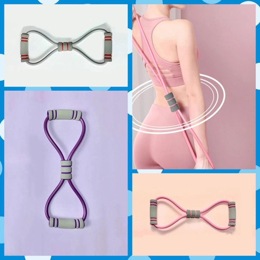 Bolded 8-shaped Stretcher TPE Tube Yoga Elastic Band Household Tension Rope Back Muscles