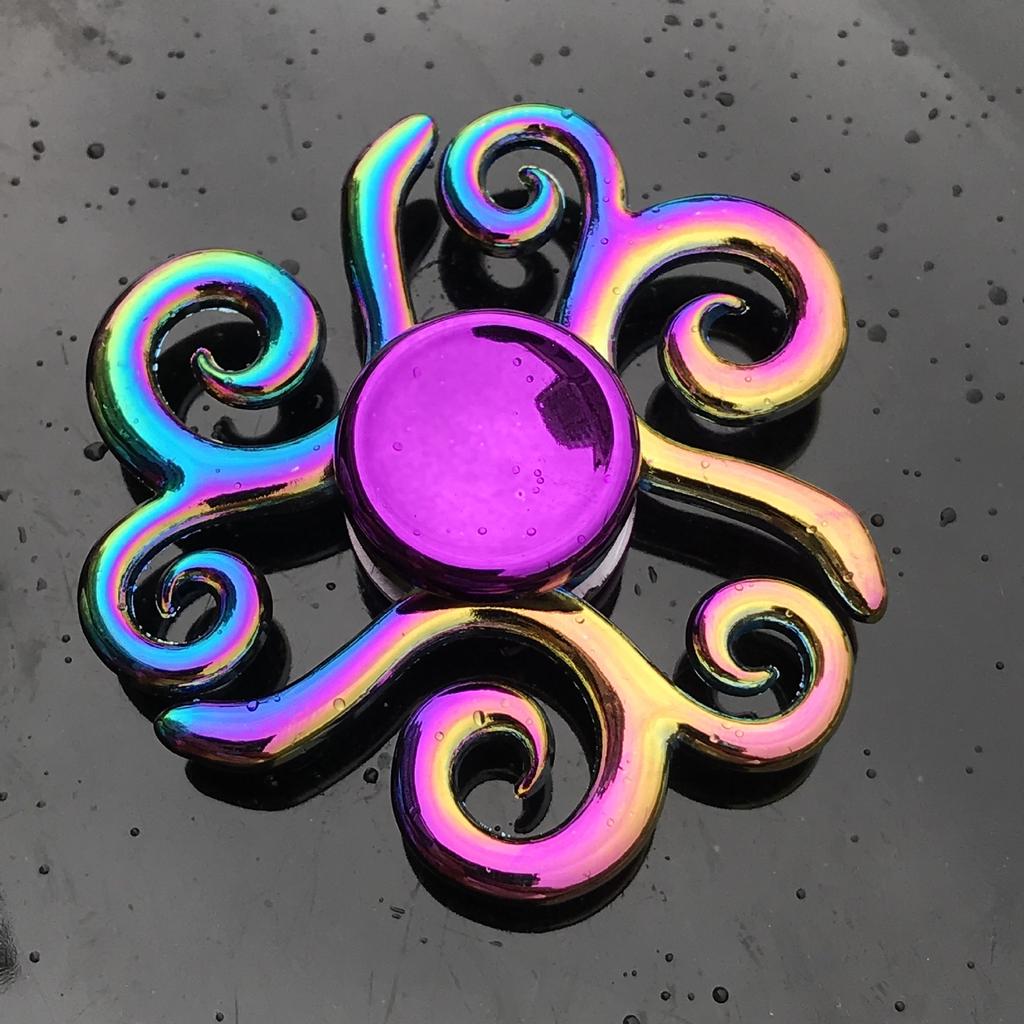 Gradient Rainbow Fidget Spinner Metal Alloy R188 Mute Bearing Hand Spinners Fingertip Gyro Stress Relief Toys For Kids Adult