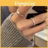 Elegant Design Geometric Copper Ring For Women Trendy Minimalist Adjustable Statement Fashion