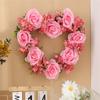 Valentine's Day Love Wreath Decoration Wedding Proposal Party Simulation Rose Embroidered Ball Wreath Scene Decoration