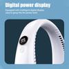 Portable Hanging Neck Fan Digital Display Power Ventilador Bladeless Neckband Fans Air Cooler USB Charging Camping Electric Fan