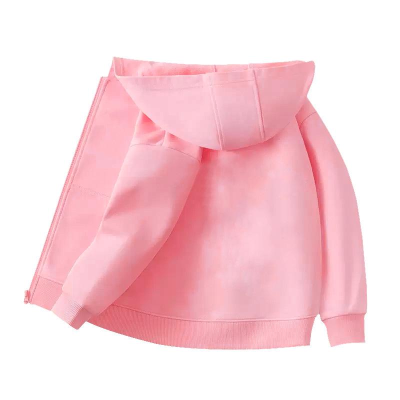 2024 Kids' Hoodie Cardigan with Zipper and Pockets - Boys' and Girls' School Uniform Outerwear