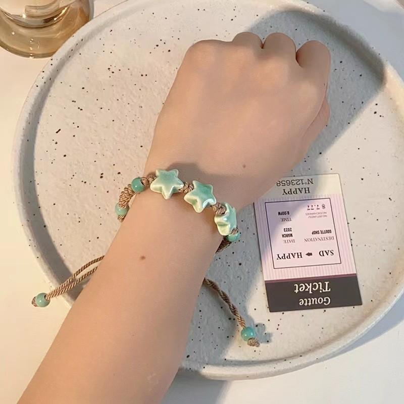 Этнический Браслет-звезда ручной работы Геометрические бусины дофамина Унисекс Ювелирное украшение на запястье