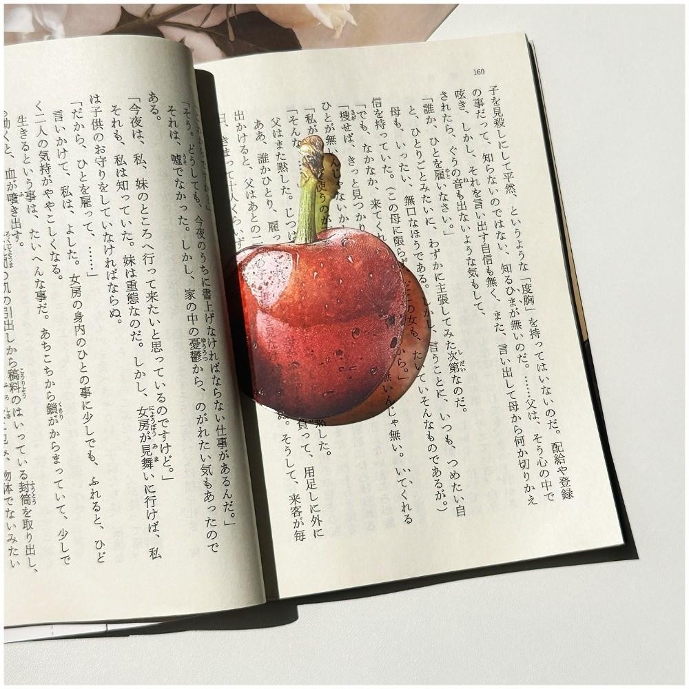 Transparent Apple Bookmark Premium Feeling Grape Tomato Bookmarks Simulation Bookmark  Student Gift