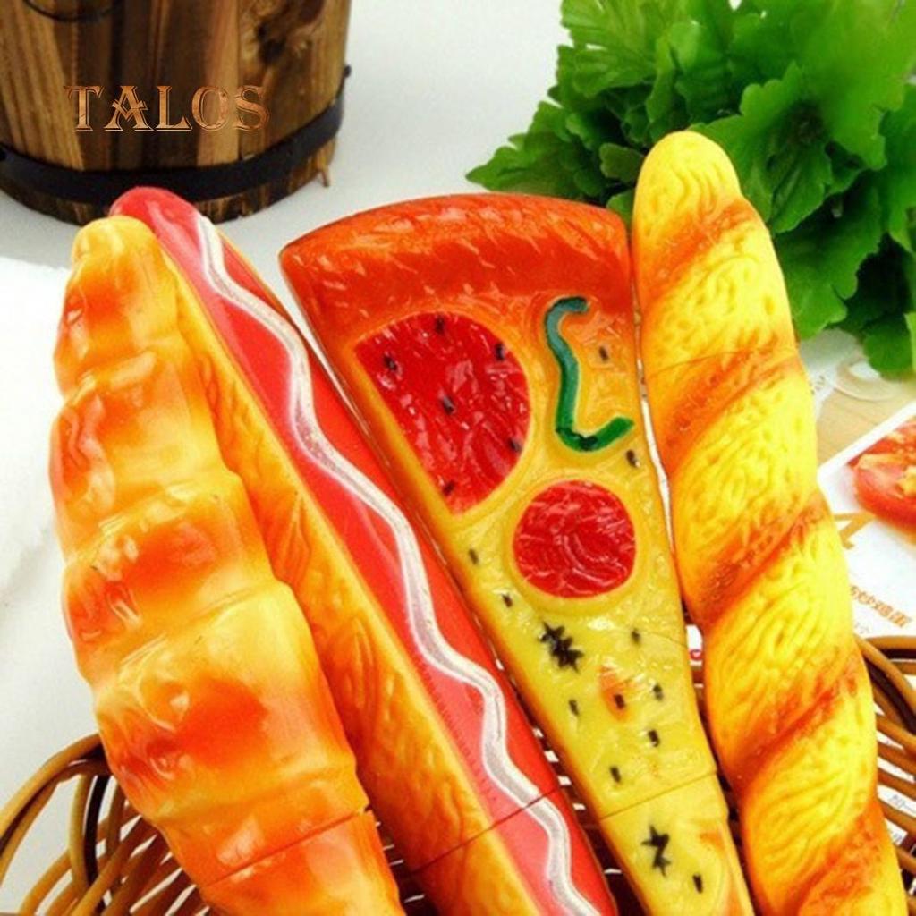 Creative Pizza  Dog Bread Ballpoint Pen Magnetic Fridge Sticker Home Decor Writting Instruments