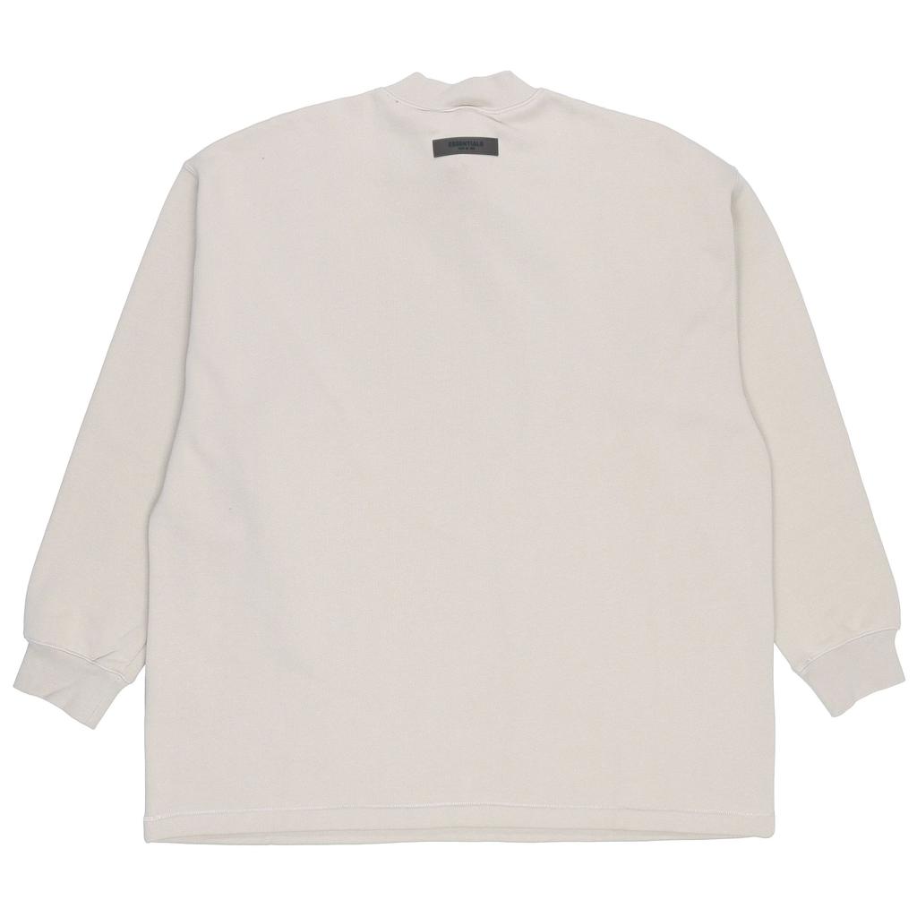 Fear of God Essentials SS22 Relaxed Crewneck Sweatshirt With Flocked Chest Logo and Ribless Hem Men Sweatshirt Wheat FOG-SS22-134