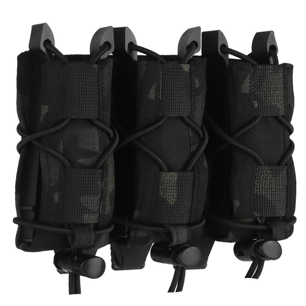 Прочный тройной 9-миллиметровый чехол для журналов Molle с открытым верхом, эластичный регулируемый держатель для магазинов