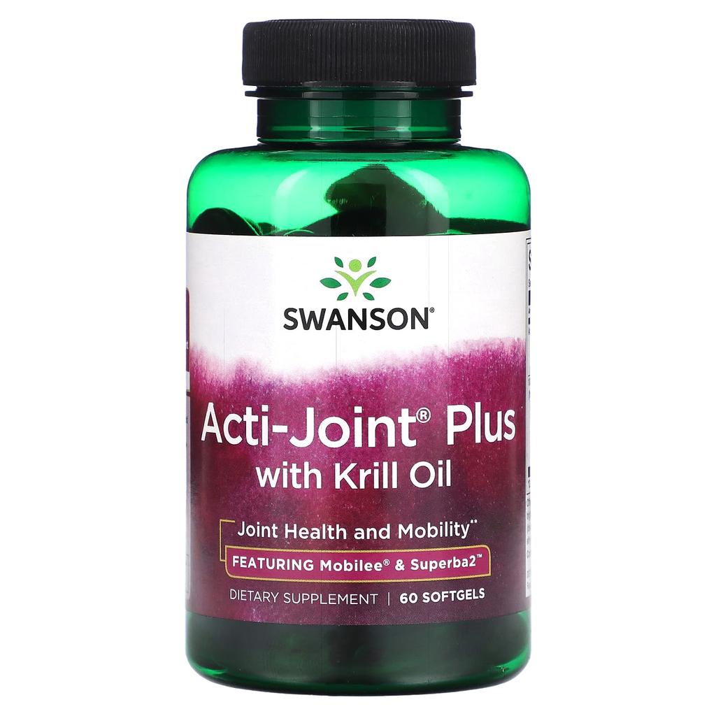 Swanson Acti-Joint Plus with Krill Oil, 60 Softgels