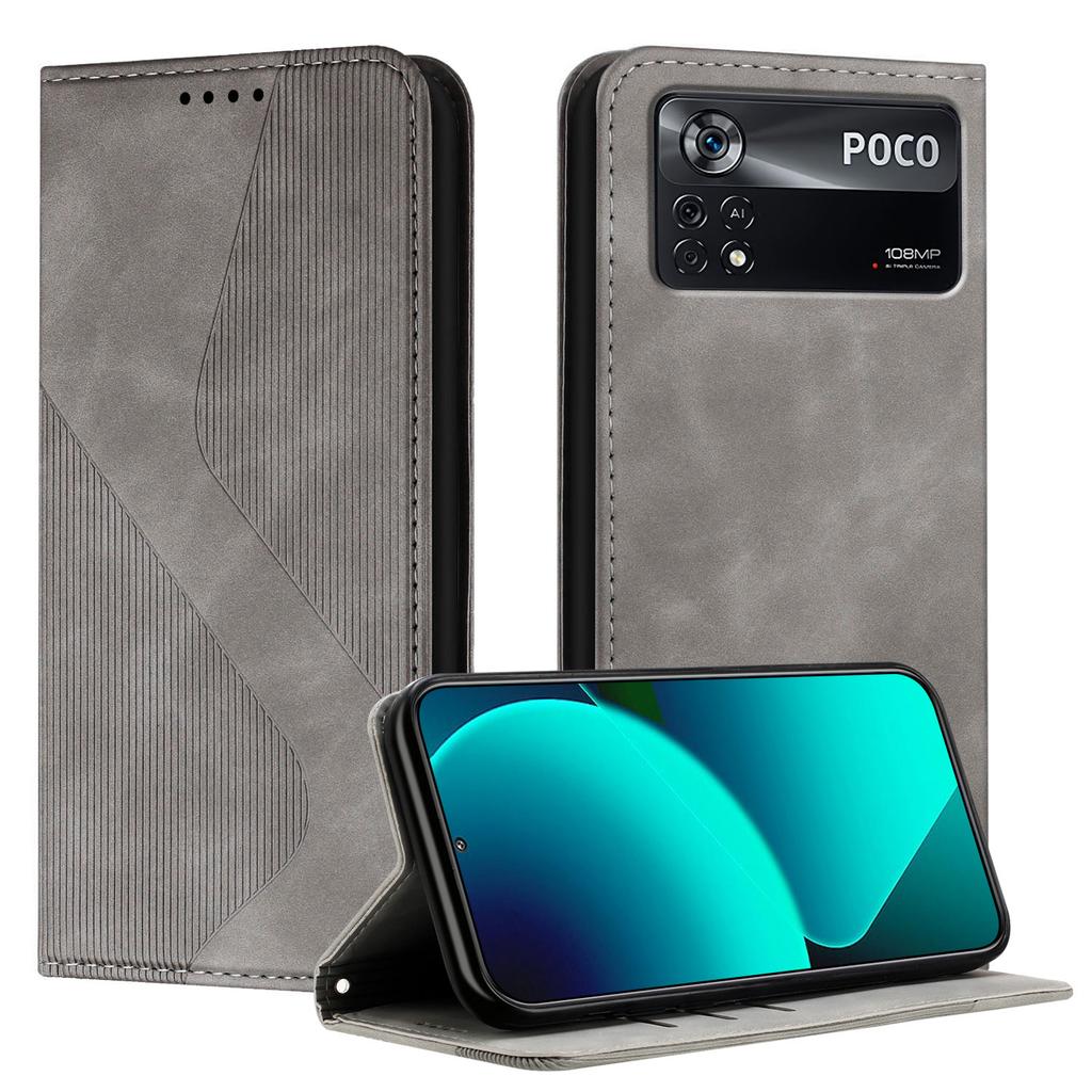 Магнитный кожаный чехол-кошелек-книжка для Xiaomi A1 A2 A3 POCO X3 X4 M4 F7 Pro Ultra 9 13 Lite 4G 5G Phone Cover | Дизайн S LINE