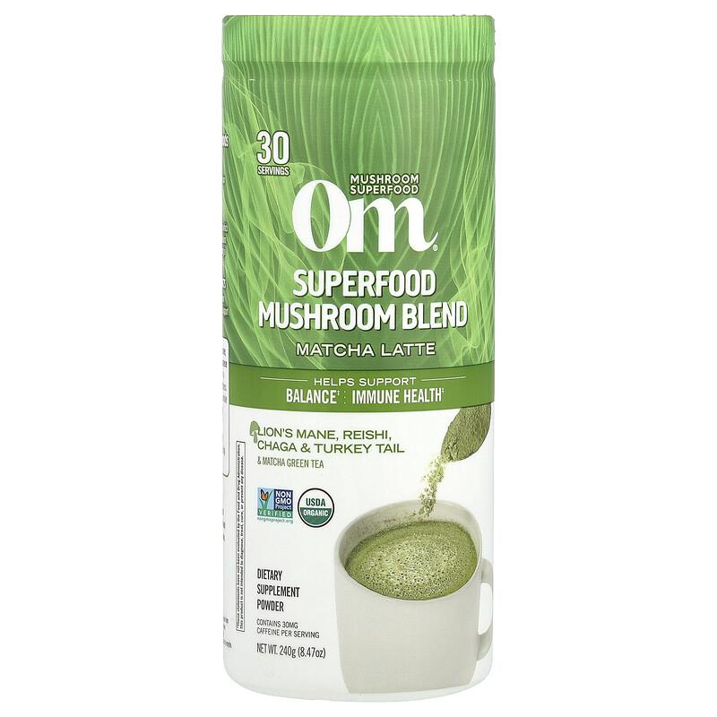 Superfood Mushroom Blend, Matcha Latte , 8.47 oz (240 g)
