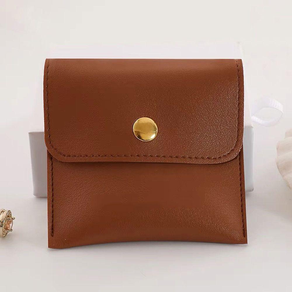 Snap Button Necklace Ring Buggy Bag Korean Style Buckle Bag PU Jewelry Bag Women Jewelry Pouch