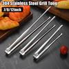 1pcs 304 Stainless Steel Bread Tongs Non-Slip Barbecue Clip New Barbecue Tongs  Camping Supplies