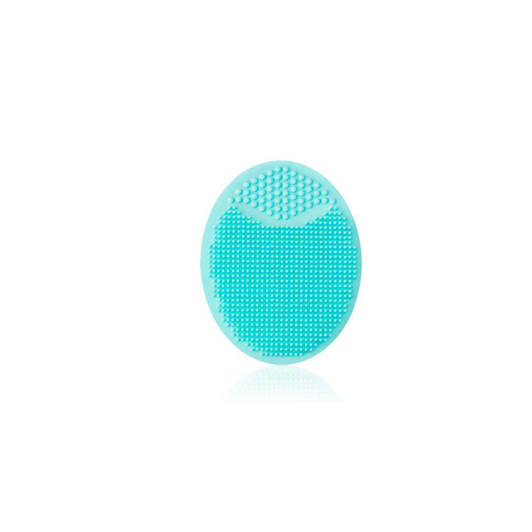 Silicone Oval Baby Face Wash and Massage Brush with Suction Cup, Multi-color Available