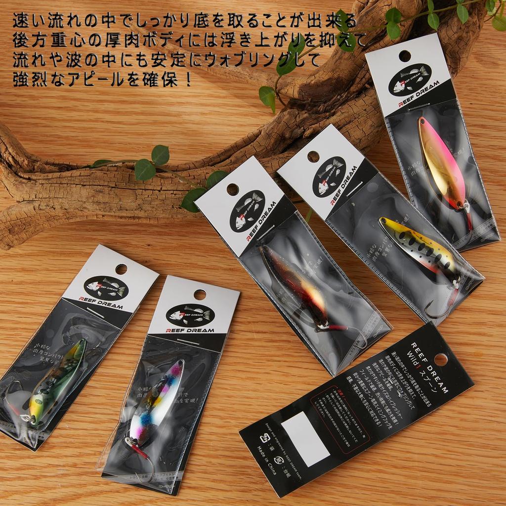 REEF DREAM Ложки Форель Толщина 5 г 9 г 14 г Горный поток Приманка Форель Ложки Лосось Лосось Голец Ямаме Основной поток Покрытый групер Барракуда Соль