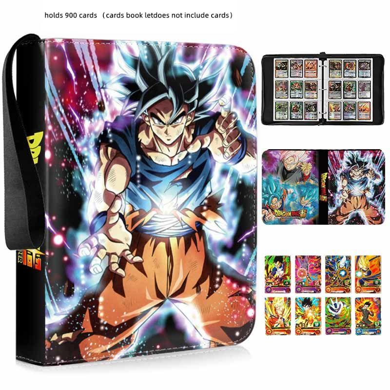 400/900pcs Freeza Card Zipper Binder Book Folder Anime Son Goku Vegeta PU Zipper Cards Collection Album Toy Gift