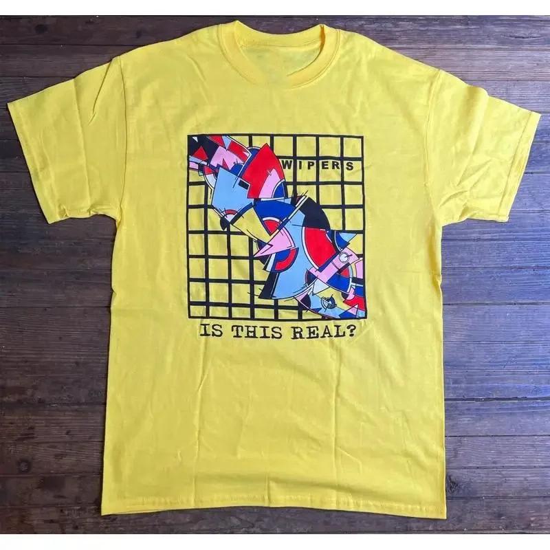 Vtg Wipers Band Is This Real Cotton Yellow Full Size T Shirt