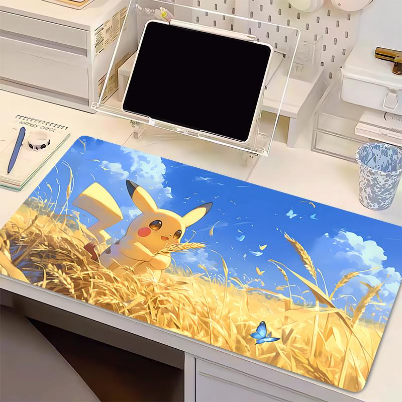 Natural Rubber Mouse Pad Pokemon Pikachu Anime Gaming Mousepad Gamer Big Completo Computer Keyboard Pad Carpet Desk Mat Varmilo
