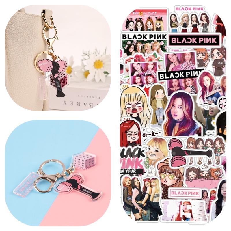 Стильный брелок-наклейка Blackpink 54 ПВХ-наклейки Разные размеры в комплекте