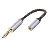 Okcsc AC8G Conversion Cable Earphone Jack Conversion 8 Core OFC Gold Plated Suitable for Audio 4.4mm (Male) - 3.5mm (Female) Earphones/Headphones,