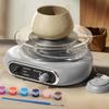 Mini Pottery Wheel Kit Compact Electric Clay for Beginners Kids Adults Gray