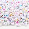 100/300/500pcs Acrylic Material Letter Beads Colorful Acrylic Letter Beads Round Decorative Beads DIY Bracelet Necklace Earrings Keychain